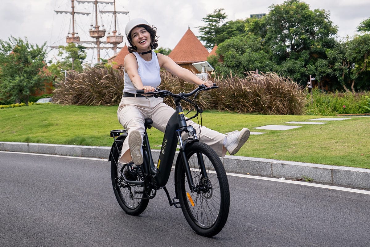 DYU C1 26 inch stads-e-bike, 500 W, bereik van 65 km