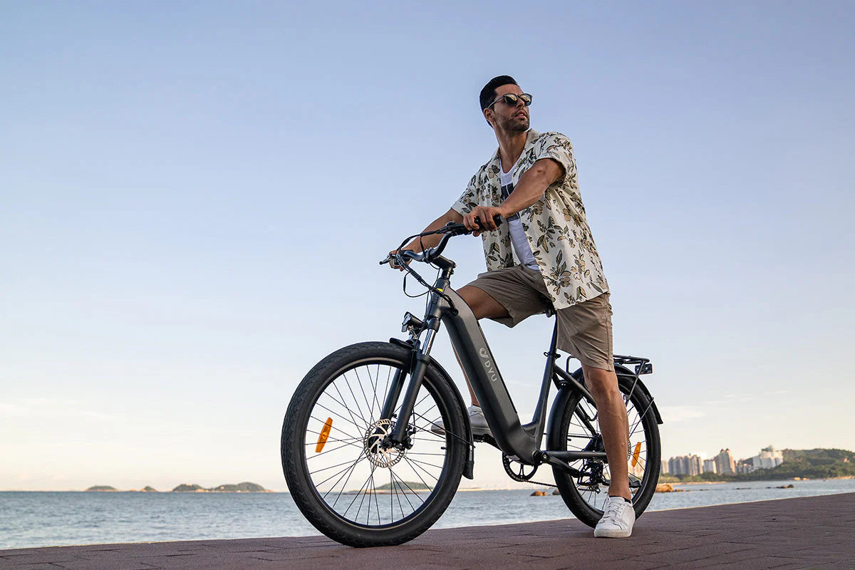 DYU C1 26 inch stads-e-bike, 500 W, bereik van 65 km