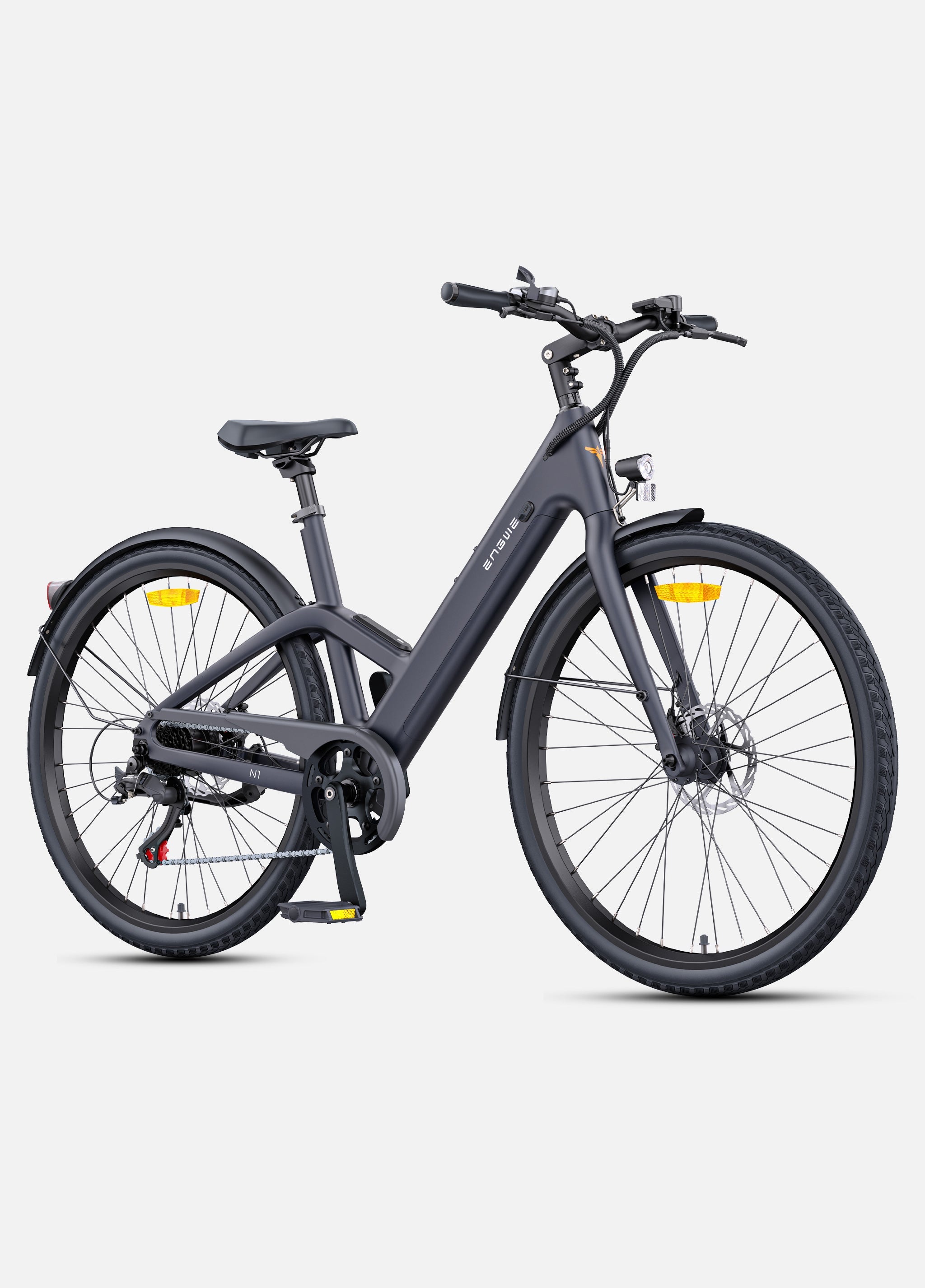 🚲 ENGWE N1 Air - Lage Instap - Ultralichte Carbon Elektrische Stadsfiets met GPS & 100 km Actieradius