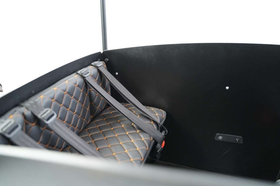 Luxe bakfiets kussens - Giulia V Leder - Zwart - Universeel