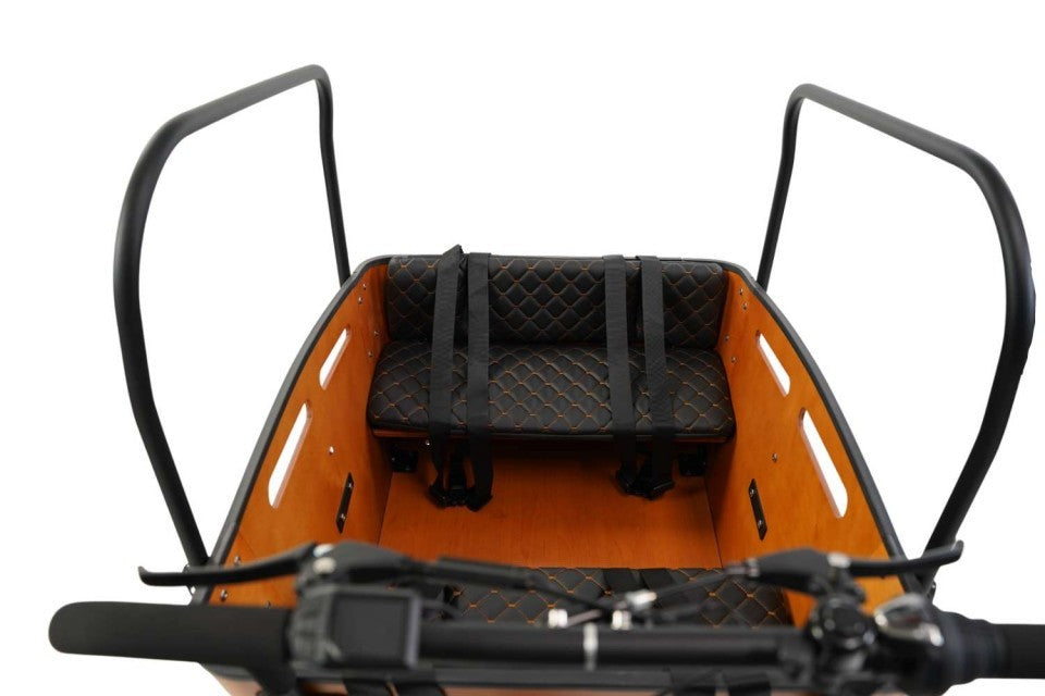 Luxe bakfiets kussens Giulia IV Leder -Universeel -  Zwart