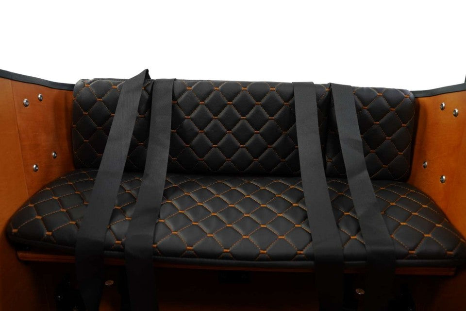 Luxe bakfiets kussens Giulia IV Leder -Universeel -  Zwart