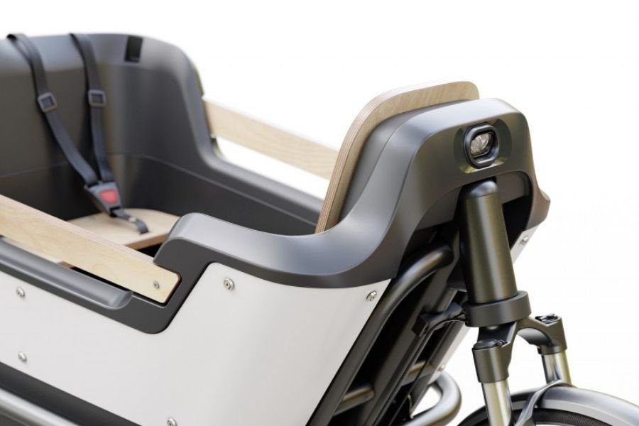 Royal Cargo Bike- 2W Premium - Wit / Zwart  - Elektrische  Bakfiets - 504 Wh