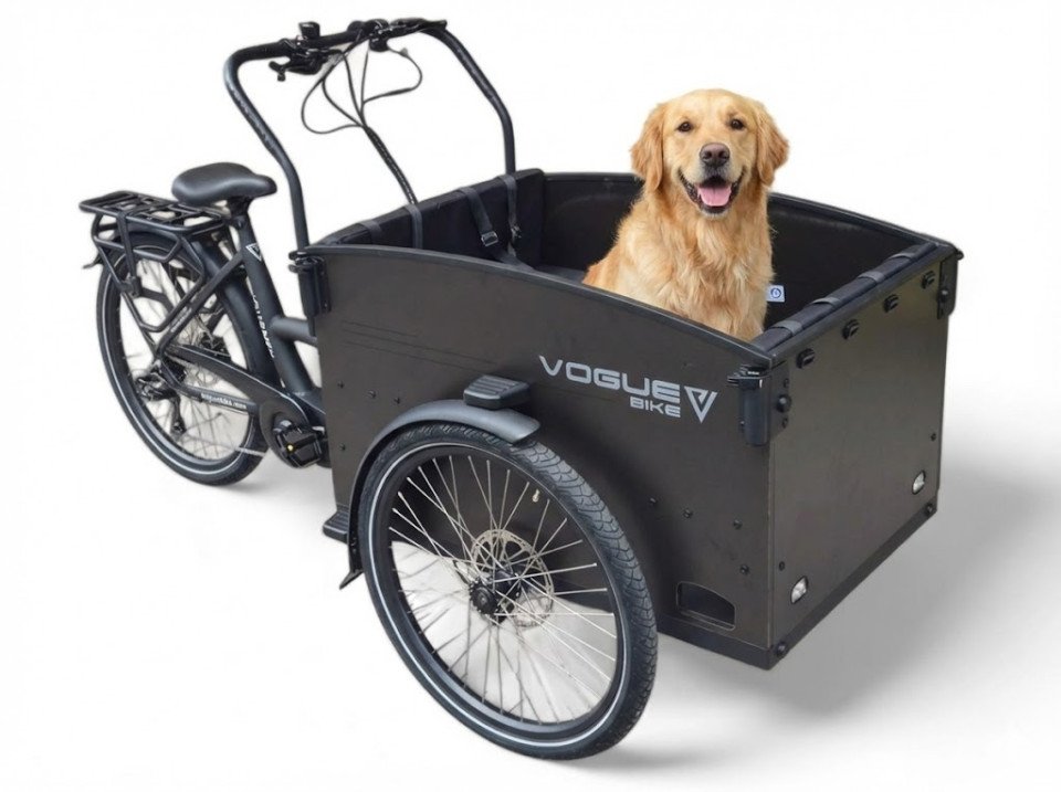 Vogue Journey S - elektrische bakfiets - mat zwart/zwart