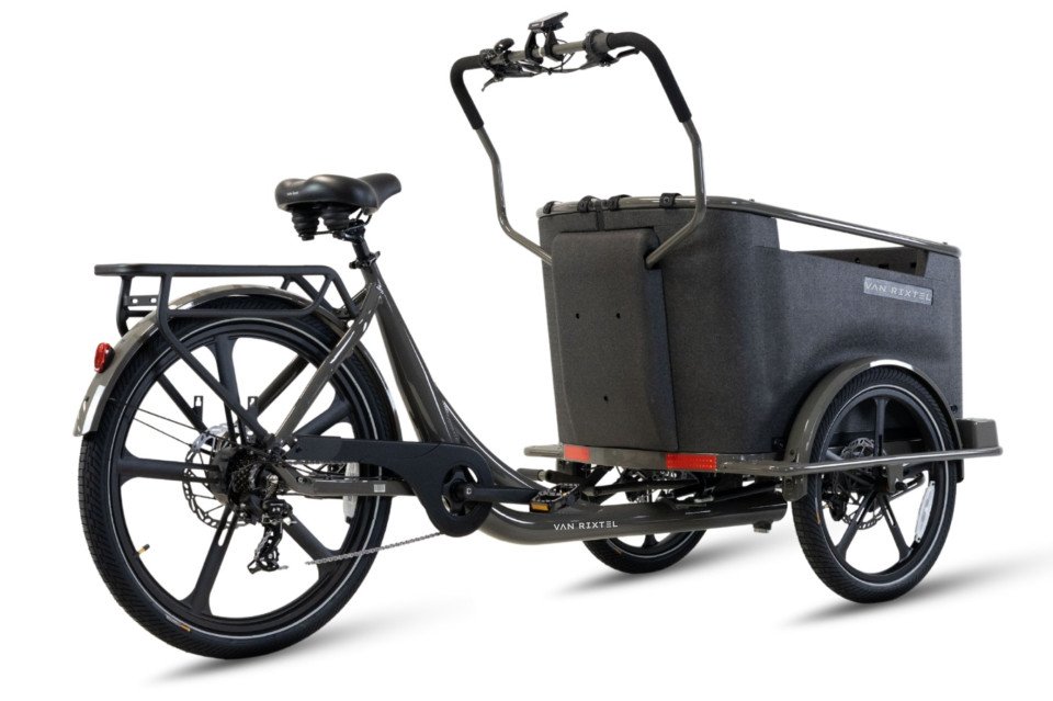 Van Rixtel Dog - Graphite  - elektrische driewieler hondenbakfiets