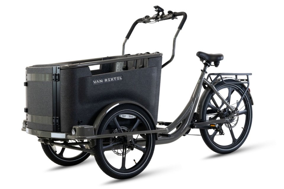 Van Rixtel Dog - Graphite - Elektrische driewieler hondenbakfiets - 450 Wh