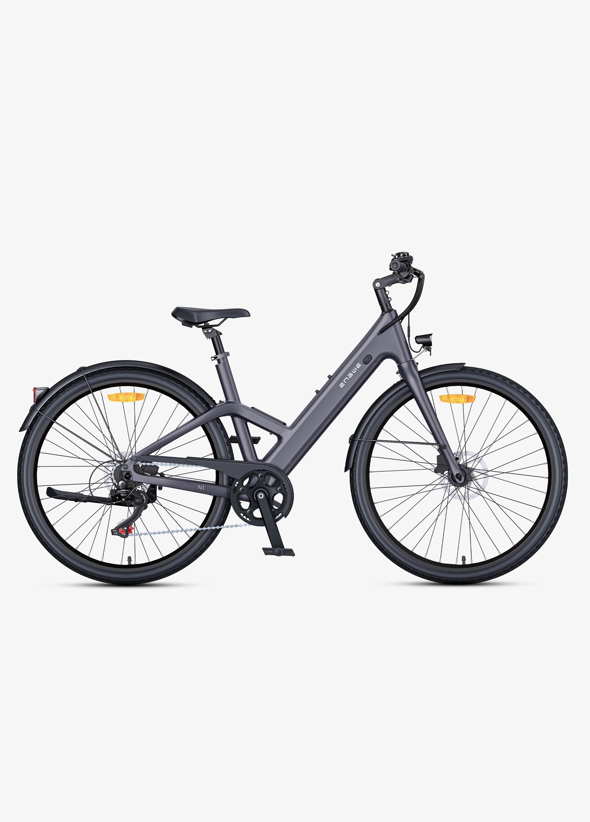 🚲 ENGWE N1 Air - Lage Instap - Ultralichte Carbon Elektrische Stadsfiets met GPS & 100 km Actieradius