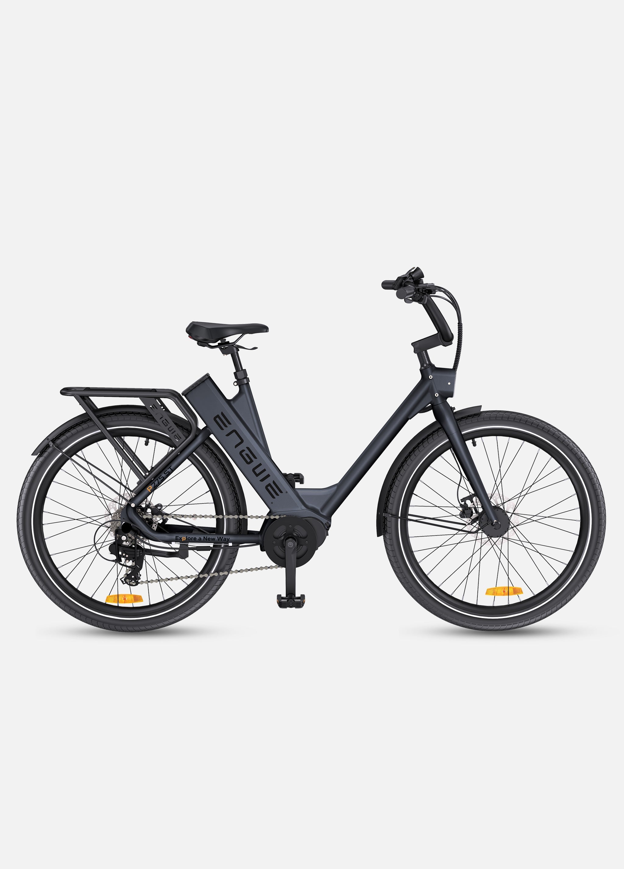 🚲 ENGWE P275 ST - Elektrische Stadsfiets - Zwart - 70 Nm Middenmotor & Actieradius tot 260 km