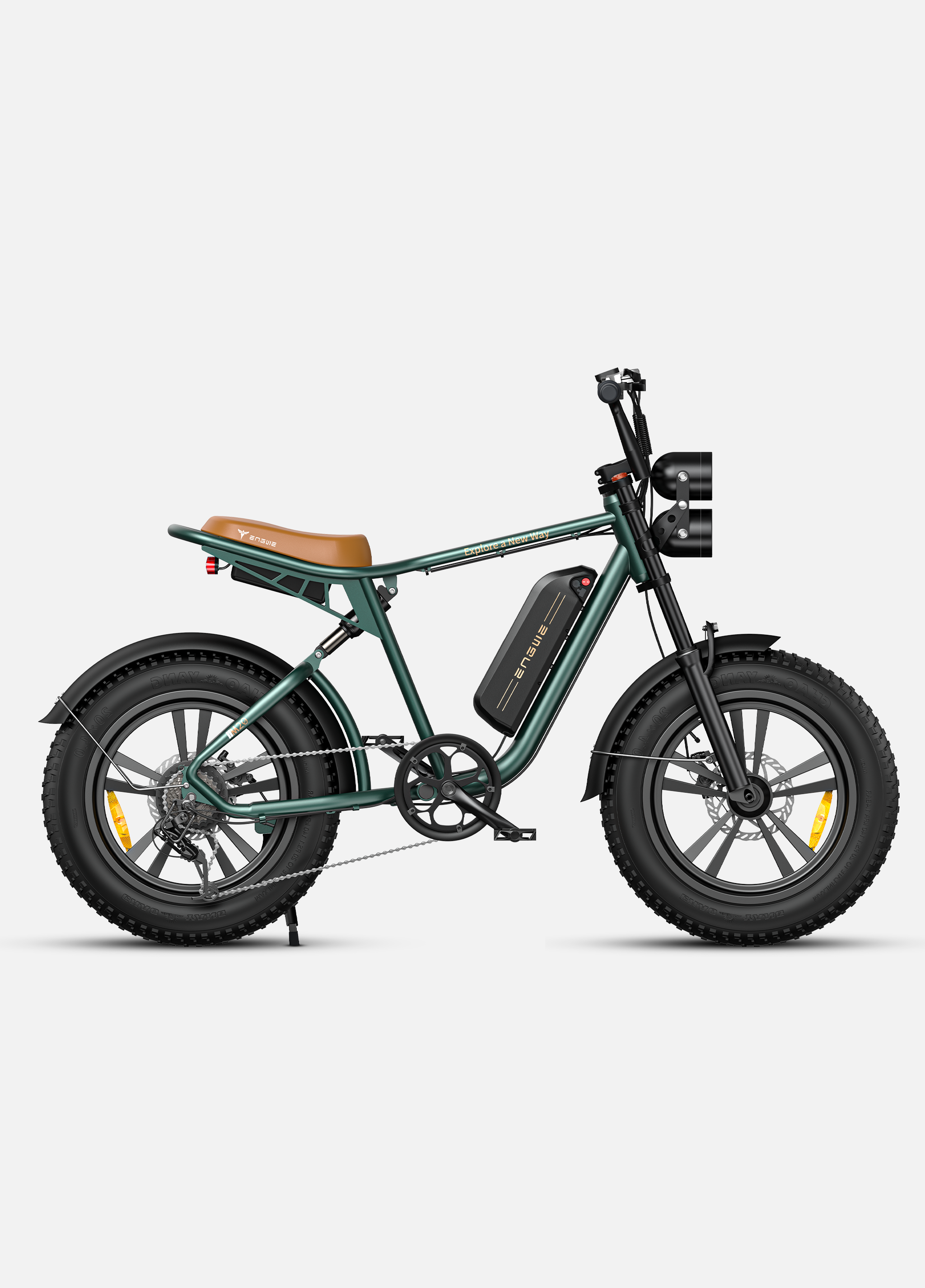 🏍️ ENGWE M20 – Elektrische Fatbike - Zwart - 624Wh Accu - Enkele Accu