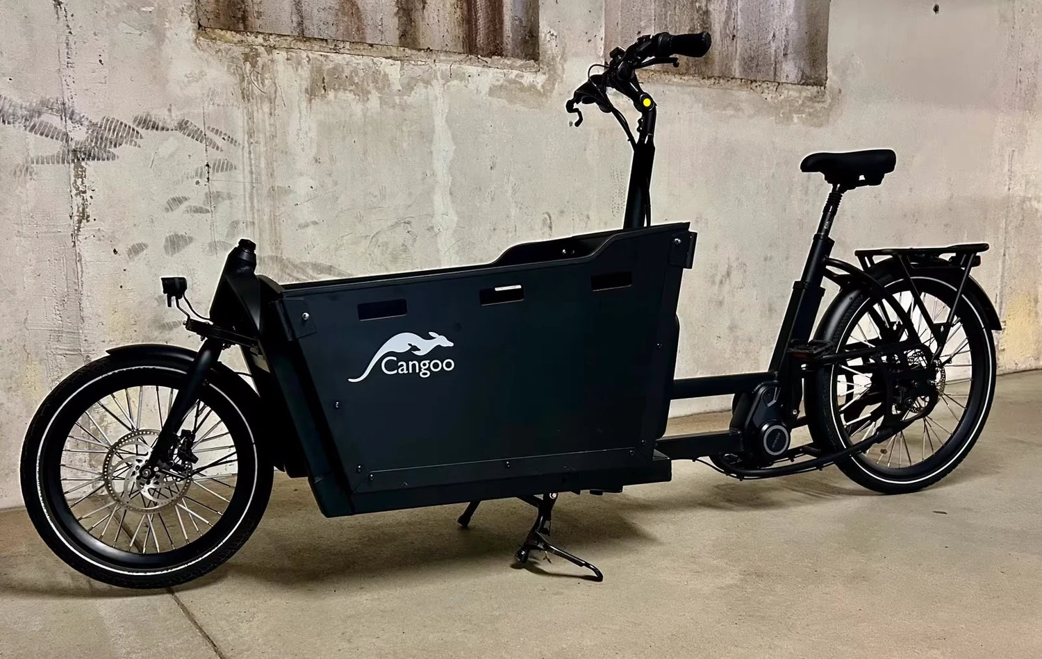 Cangoo Buzz - Elektrische bakfiets - 615 Wh - Zwart