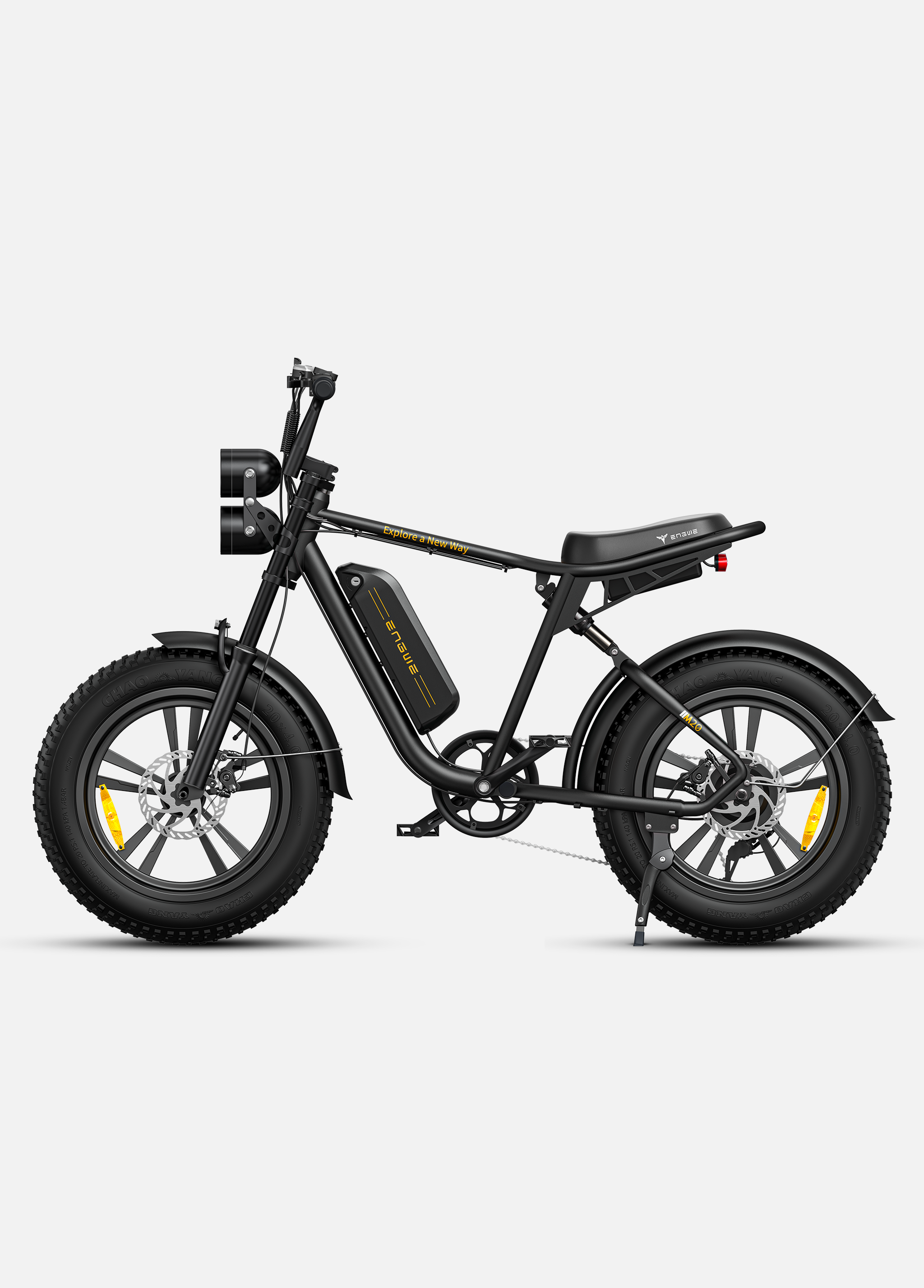 🏍️ ENGWE M20 – Elektrische Fatbike - Zwart - 624Wh Accu - Enkele Accu