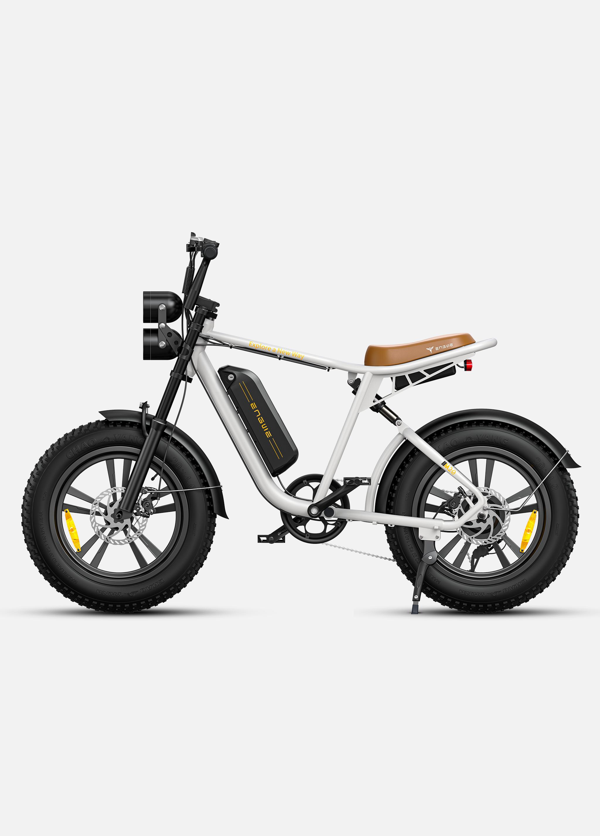 🏍️ ENGWE M20 – Elektrische Fatbike - Zwart - 624Wh Accu - Enkele Accu