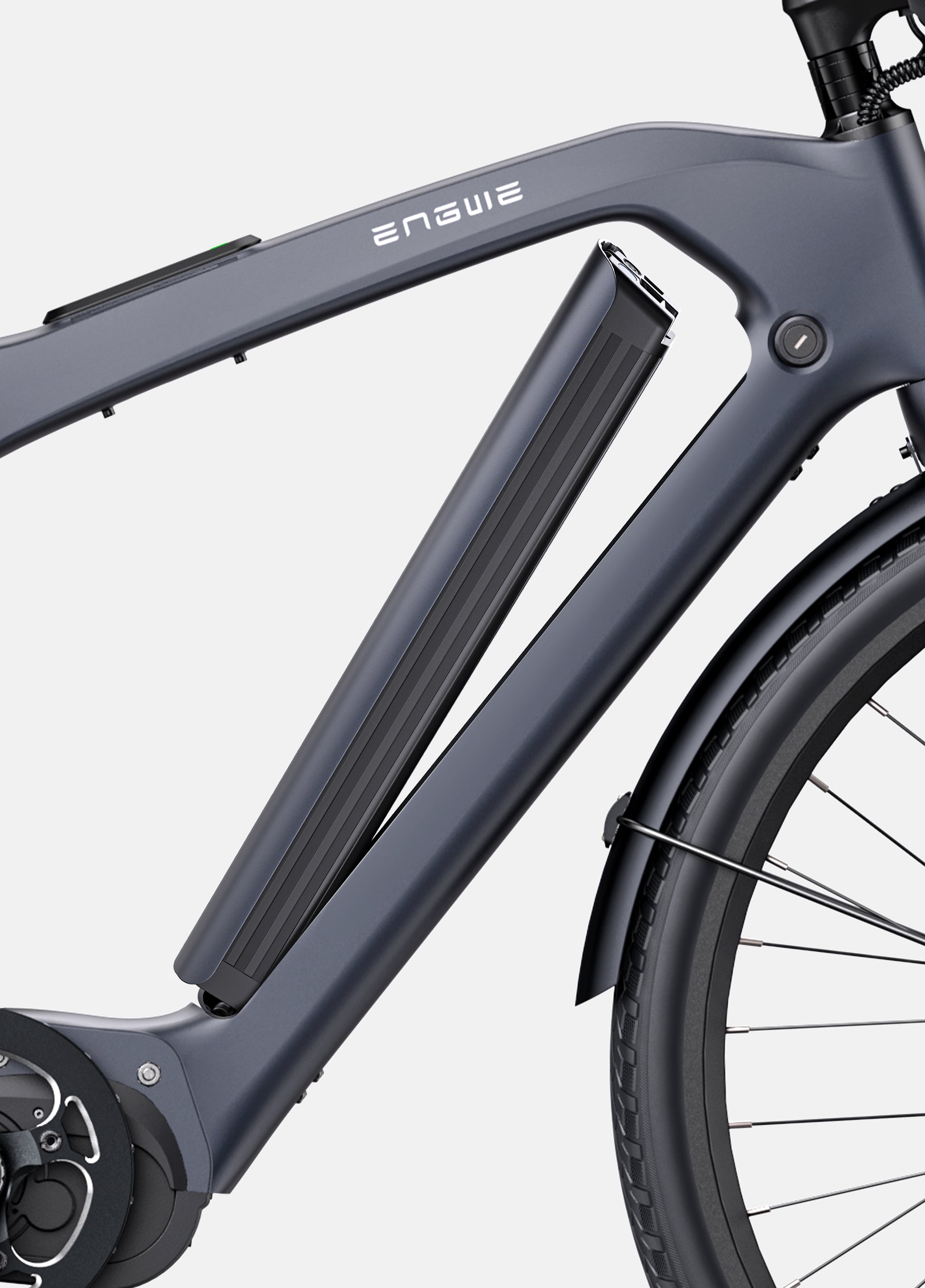 🚲 ENGWE N1 Pro – Grijs - Carbon Elektrische Stadsfiets met 80 Nm Middenmotor, GPS &amp; Smart Lock