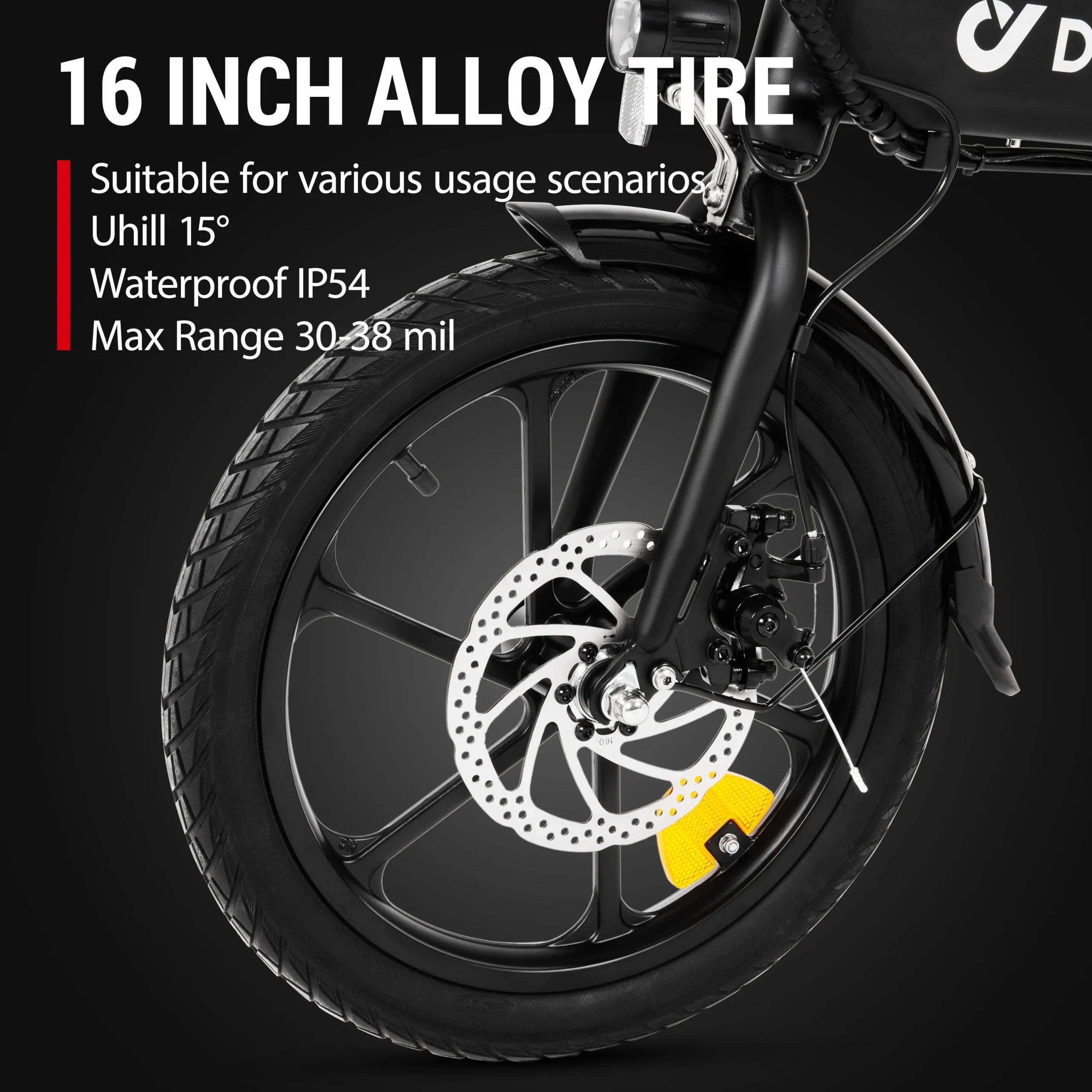 DYU A1F Elektrische Vouwfiets – Volledig Opvouwbare 16 Inch E-Bike 🚲⚡
