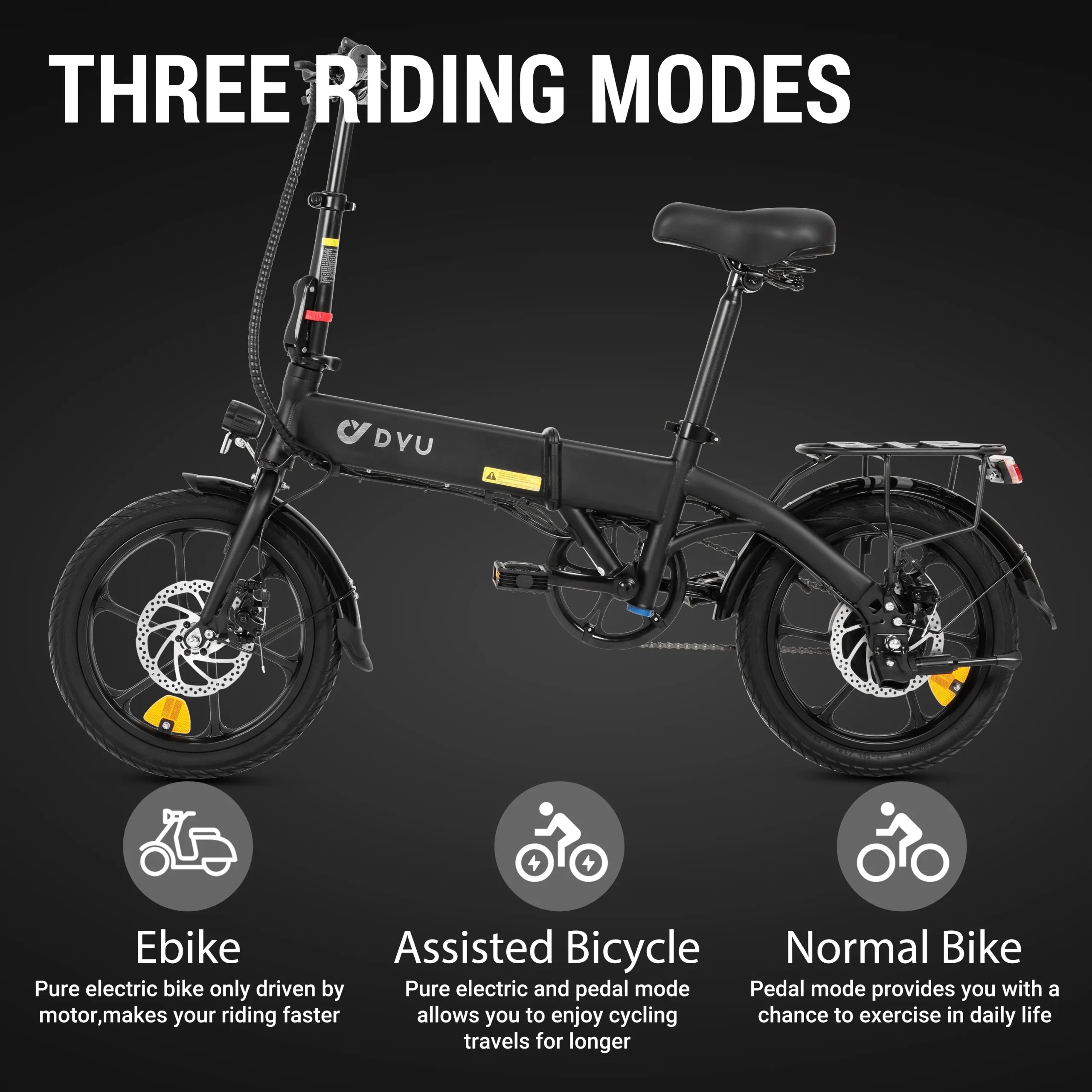 DYU A1F Elektrische Vouwfiets – Volledig Opvouwbare 16 Inch E-Bike 🚲⚡