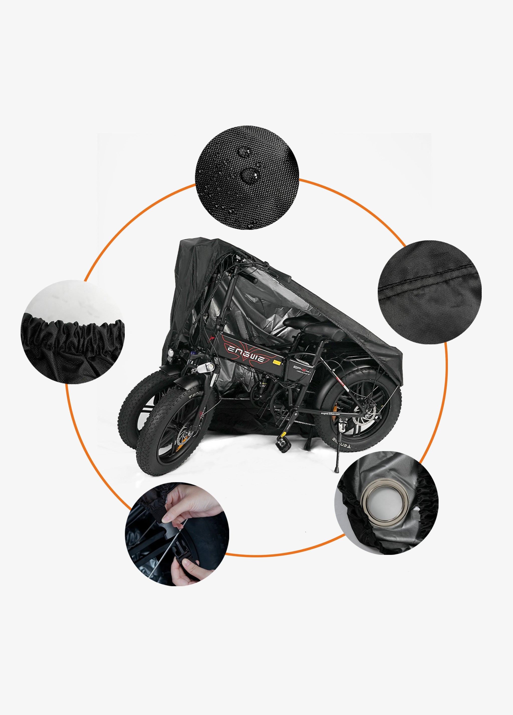 ENGWE Fietshoes – Waterdichte Bescherming voor 1 tot 2 Elektrische Fietsen
