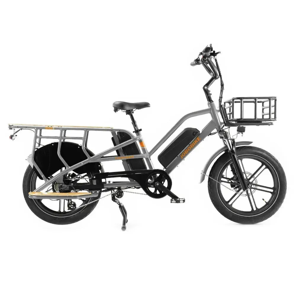 JOBOBIKE - Transer - Longtail - Zilvergrijs - 250Wh