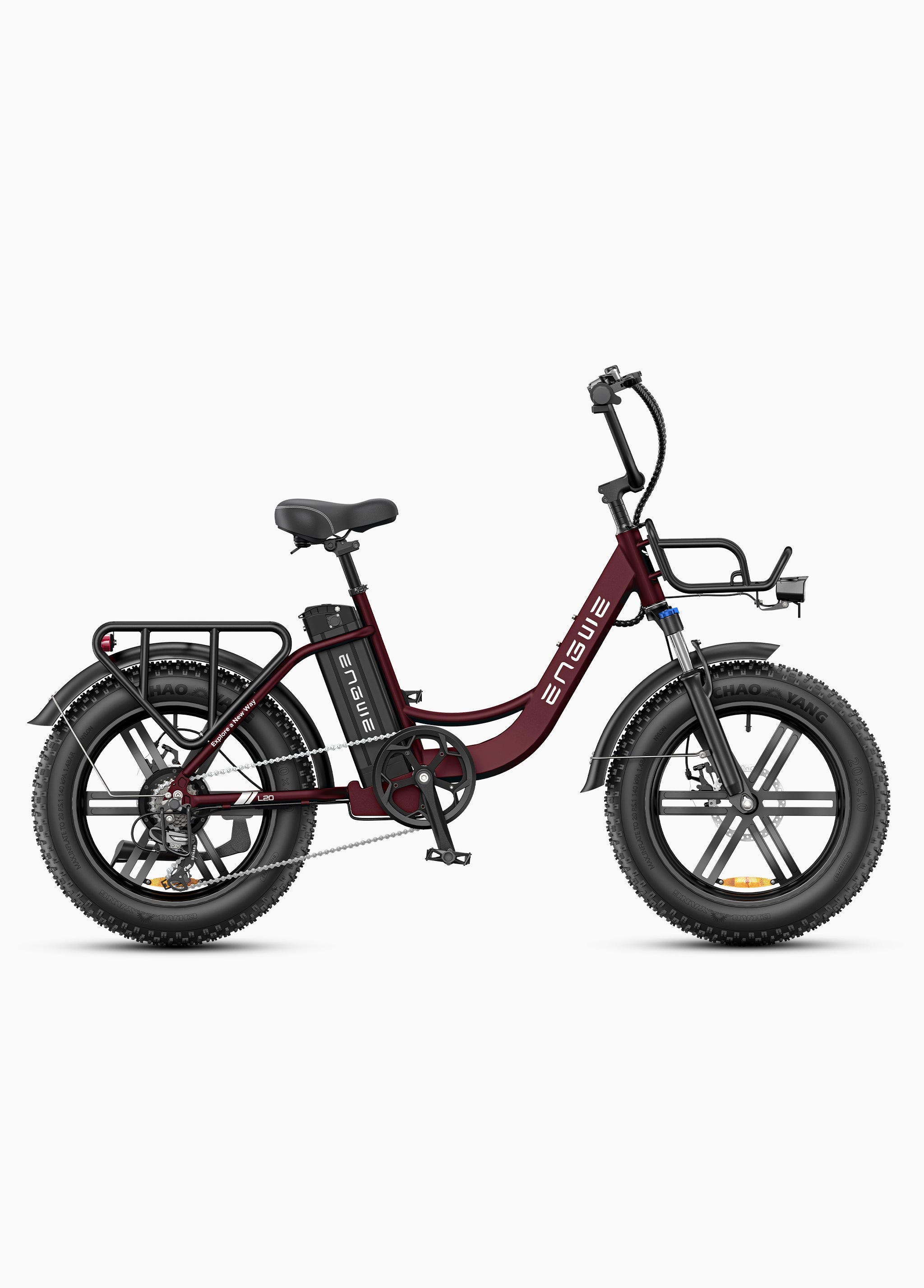 ENGWE L20 Boost – Elektrische Fatbike – Rood - 75 Nm – 624Wh