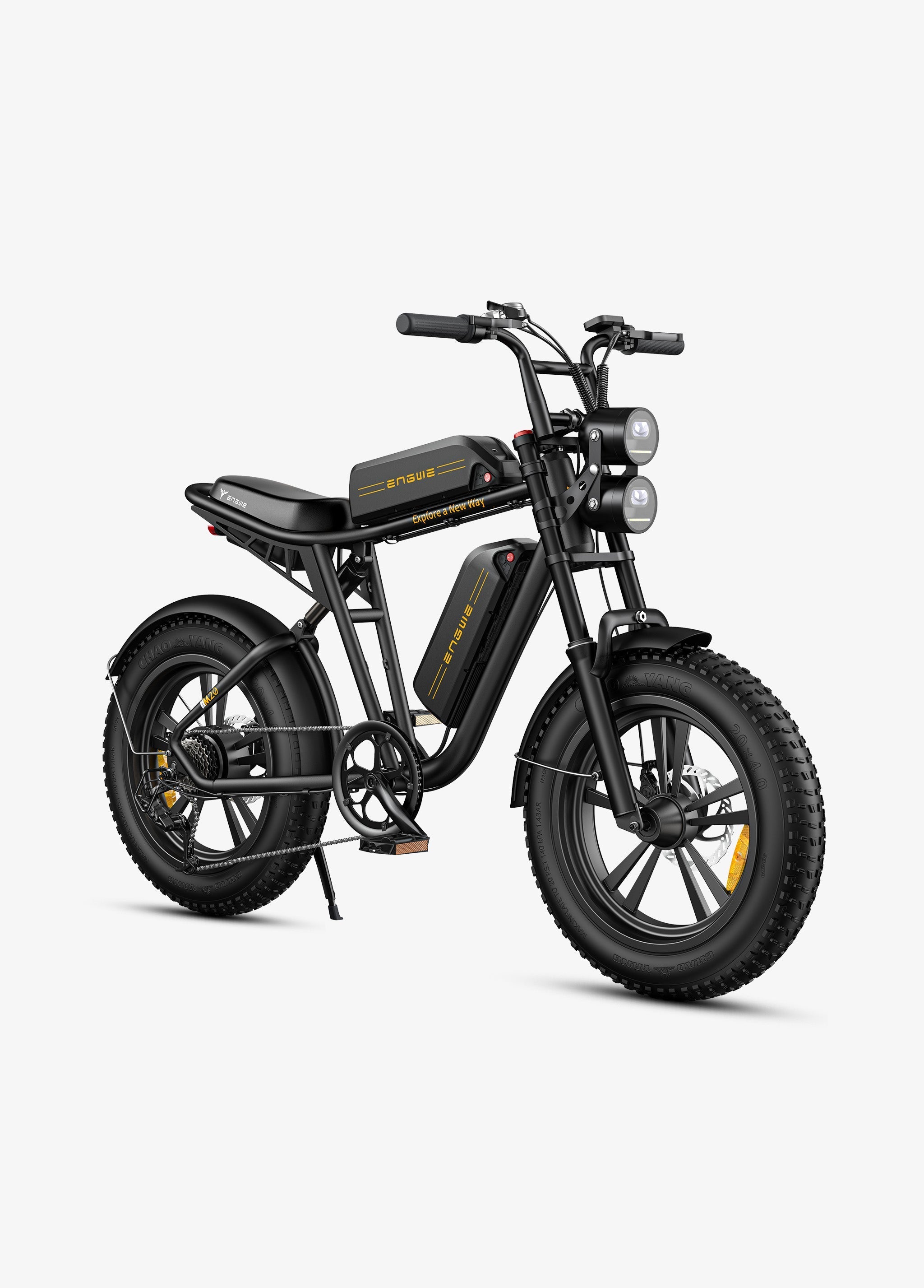 🏍️ ENGWE M20 – Elektrische Fatbike - Zwart - 624Wh Accu - Enkele Accu