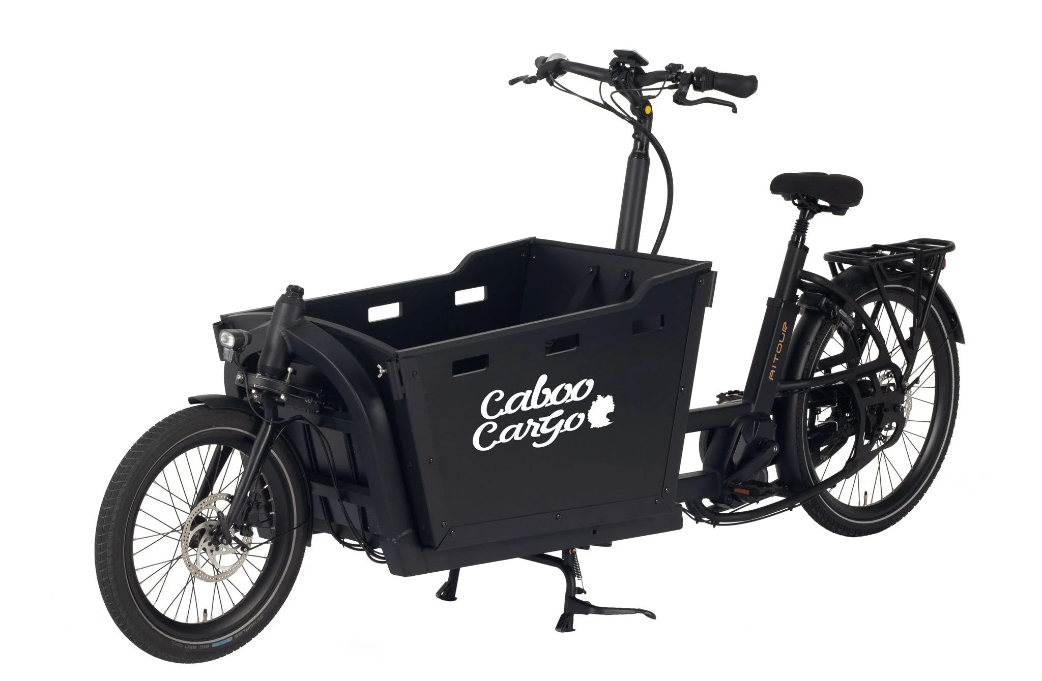 CabooCargoo - Basalt -  Elektrische Bakfiets - Zwart - 250 Wh