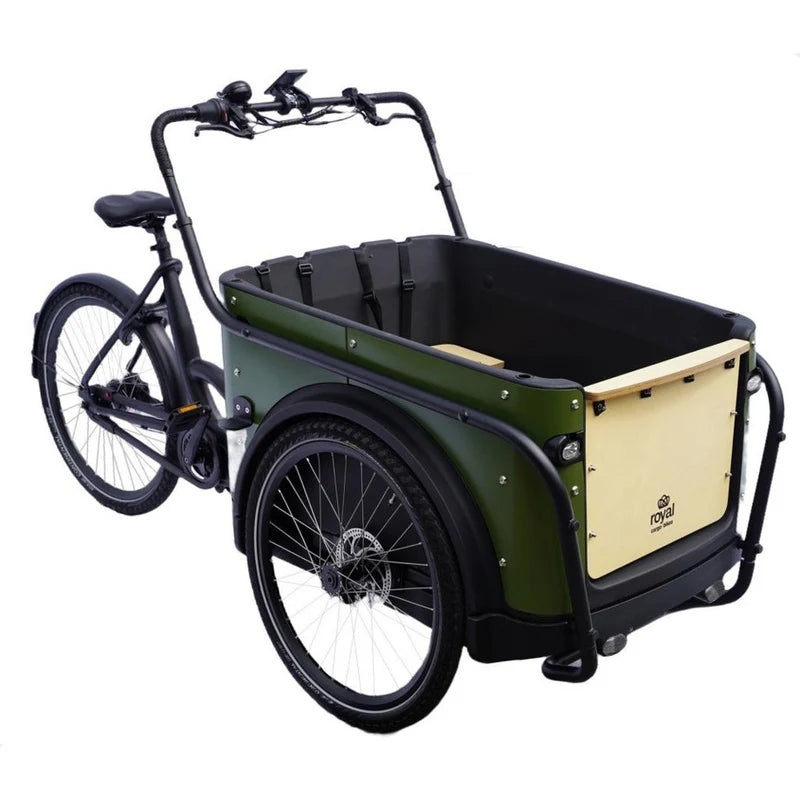 Royal Cargo - 3W Premium - Groen  - Elektrische Bakfiets - 504Wh