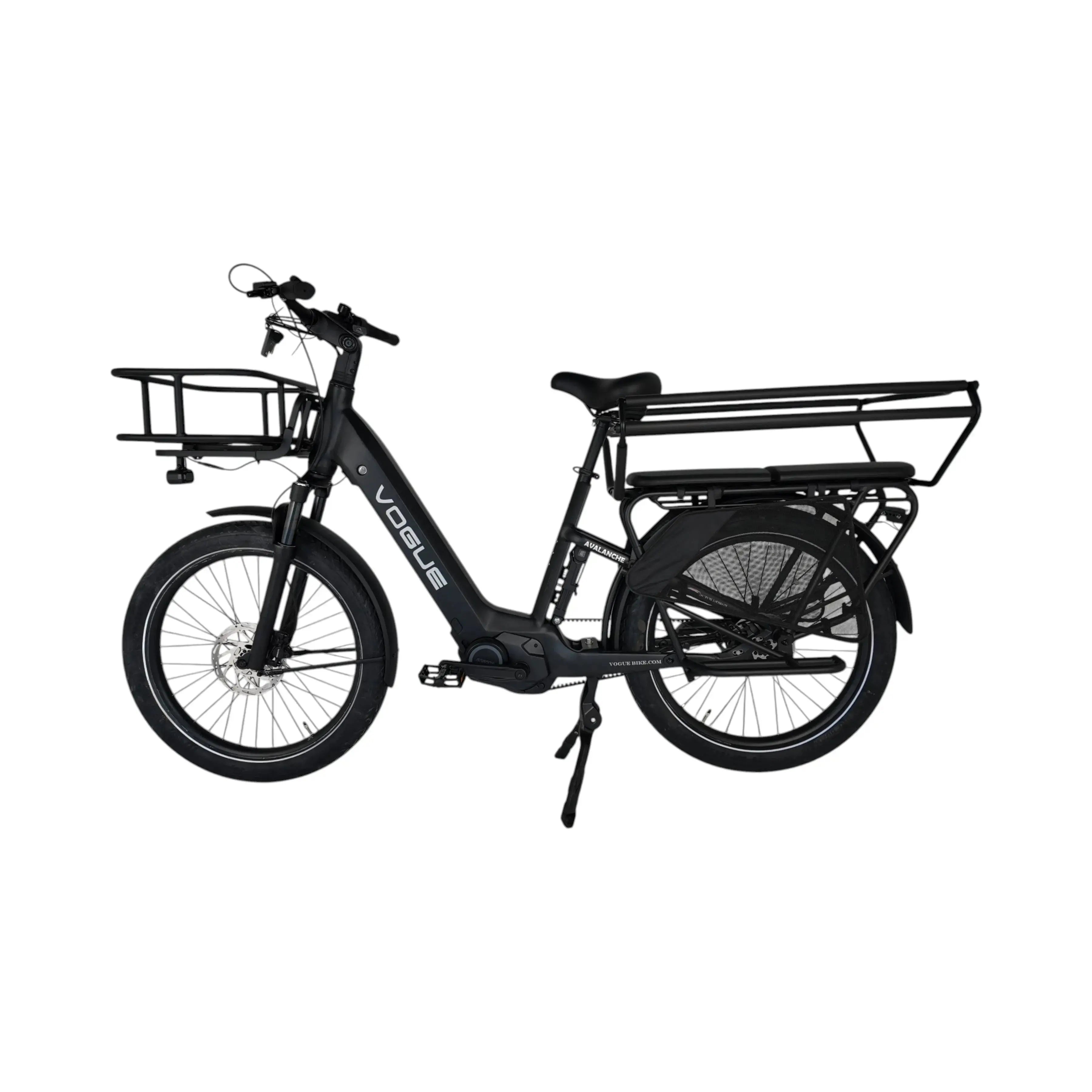 Vogue Avalanche Longtail - Matt Black - 540Wh - Elektrische Longtail