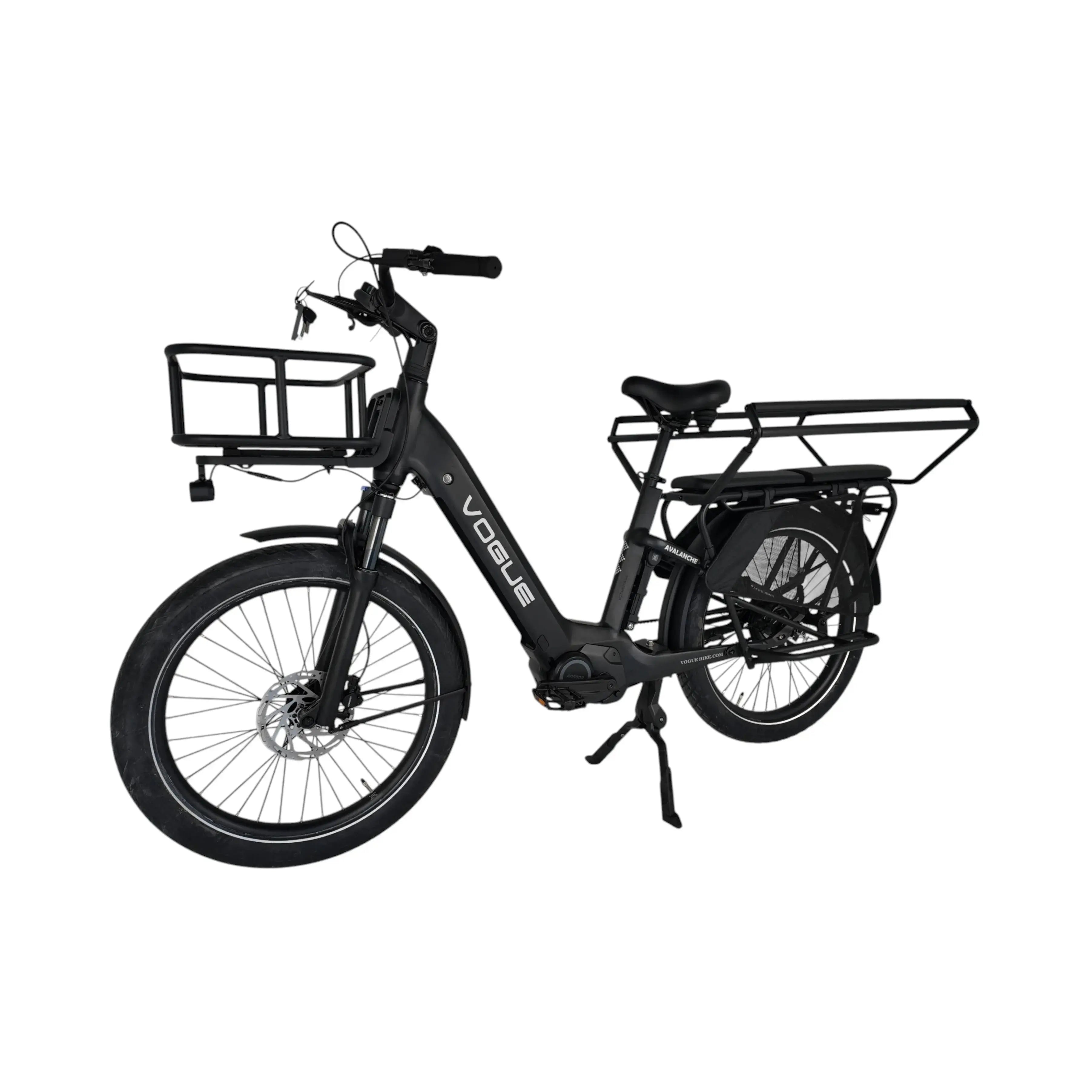 Vogue Avalanche Longtail - Matt Black - 540Wh - Elektrische Longtail