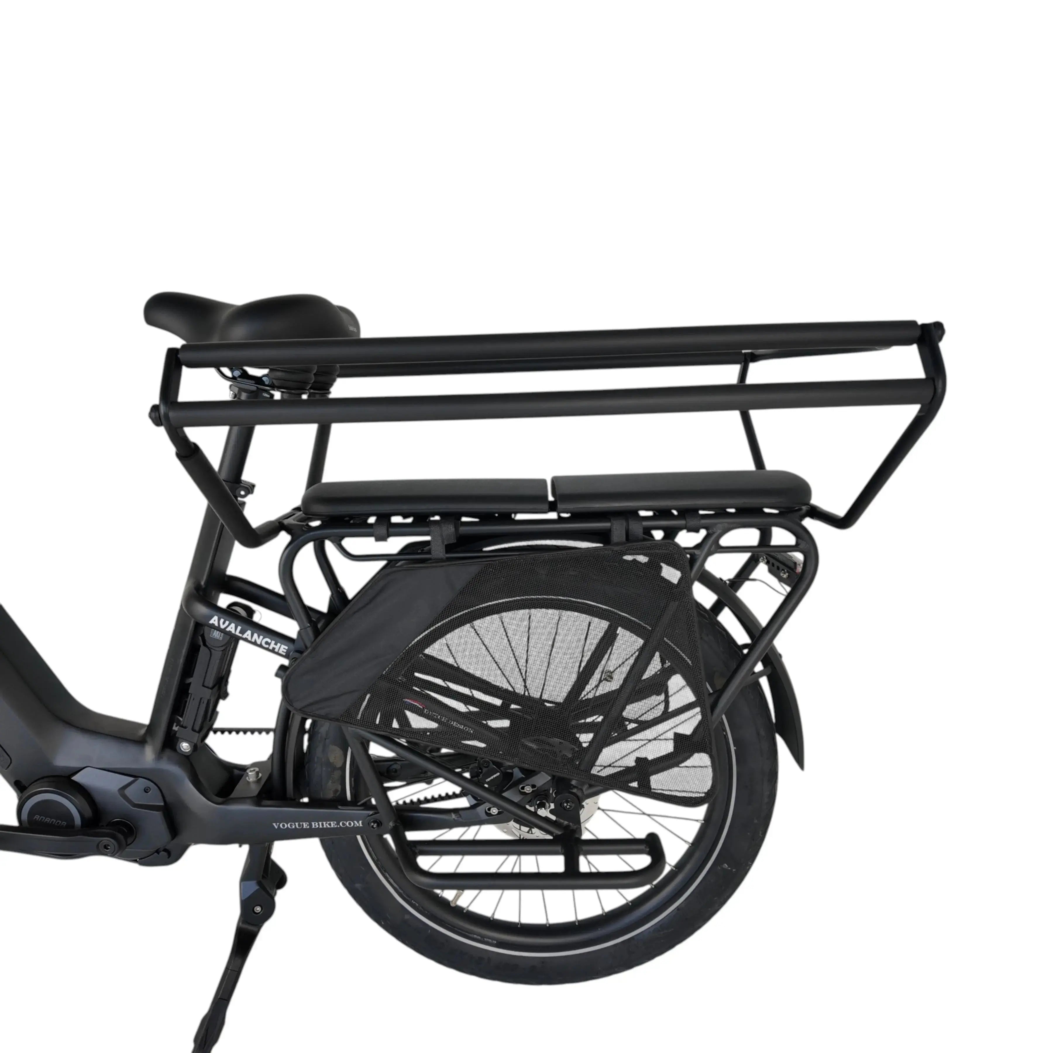 Vogue Avalanche Longtail - Matt Black - 540Wh - Elektrische Longtail