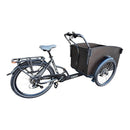 Vogue Caddy Elektrische Bakfiets - Mat Zwart met Grijze Accenten - 468Wh - 48 cm