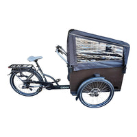 Vogue Caddy Elektrische Bakfiets - Mat Zwart met Grijze Accenten - 468Wh - 48 cm