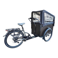 Vogue Caddy Elektrische Bakfiets - Mat Zwart met Grijze Accenten - 468Wh - 48 cm