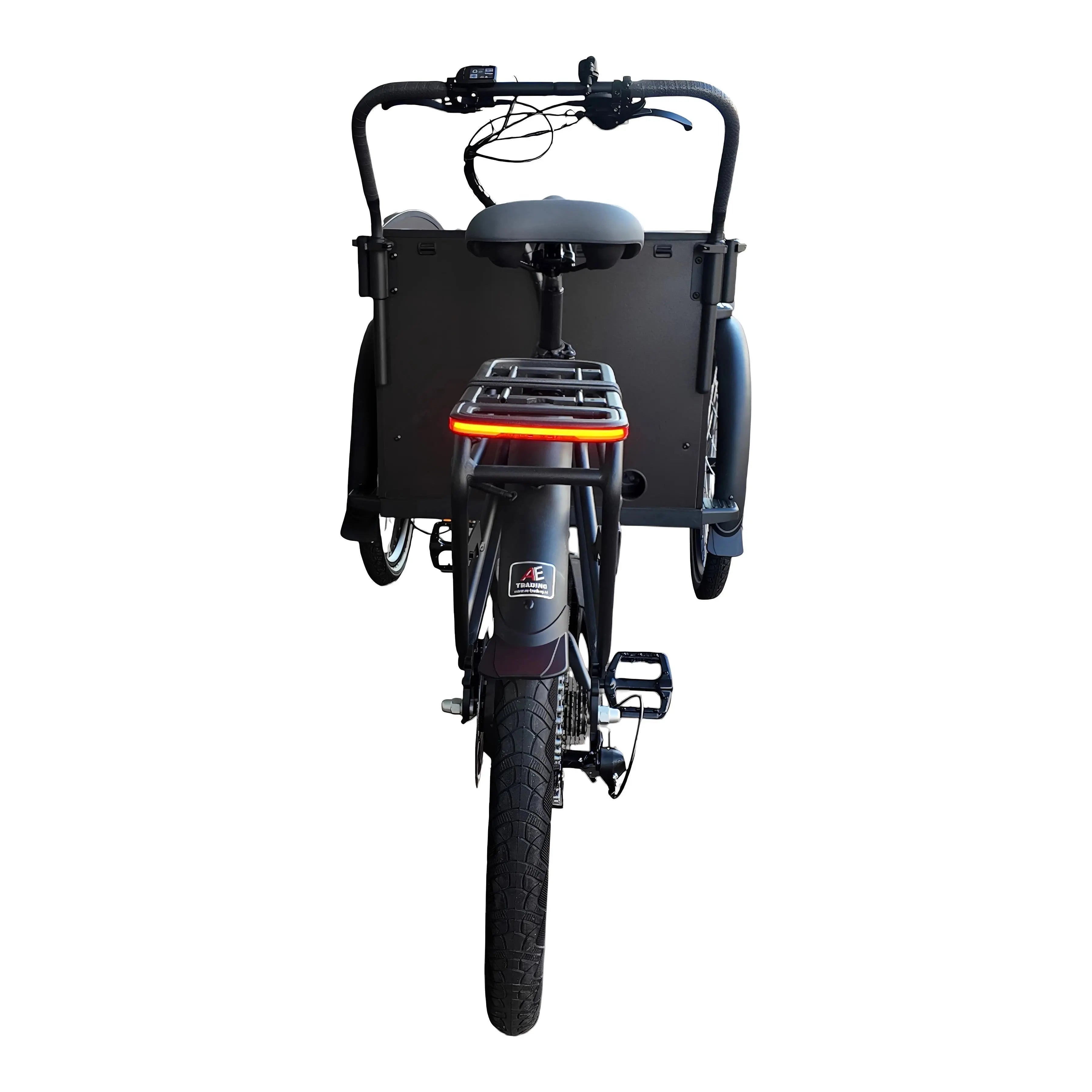 Vogue Caddy Elektrische Bakfiets - Mat Zwart met Grijze Accenten - 468Wh - 48 cm