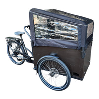 Vogue Caddy Elektrische Bakfiets - Mat Zwart met Grijze Accenten - 468Wh - 48 cm