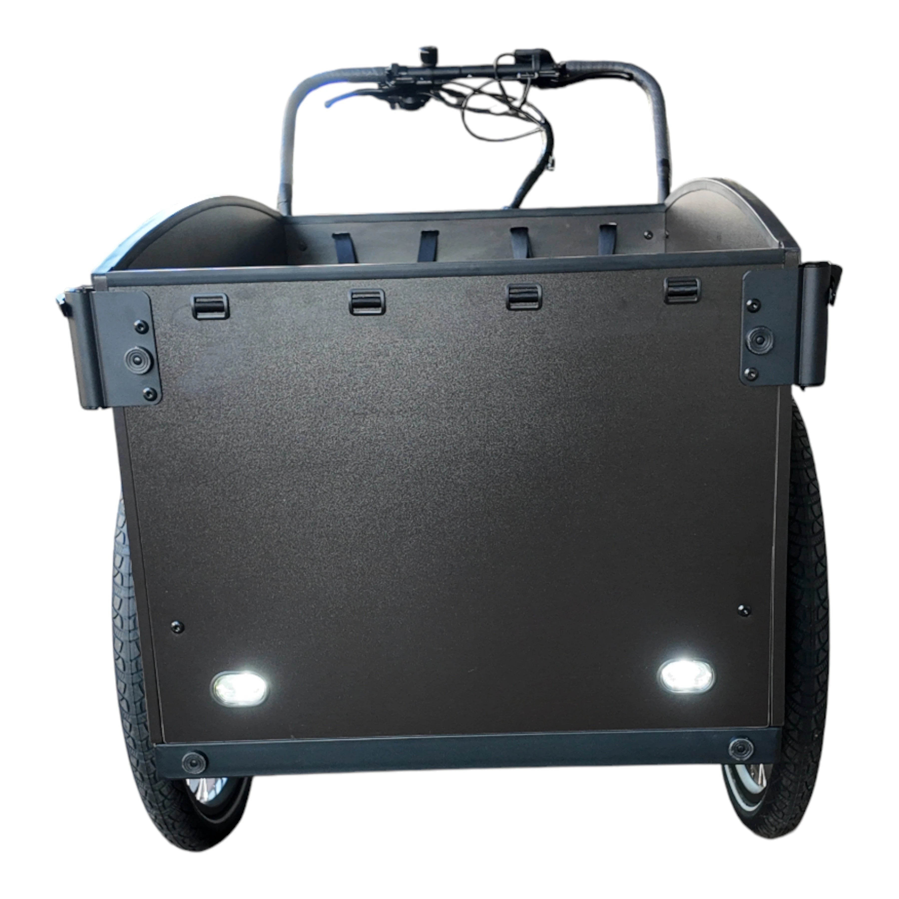 Vogue Caddy Elektrische Bakfiets - Mat Zwart met Grijze Accenten - 468Wh - 48 cm
