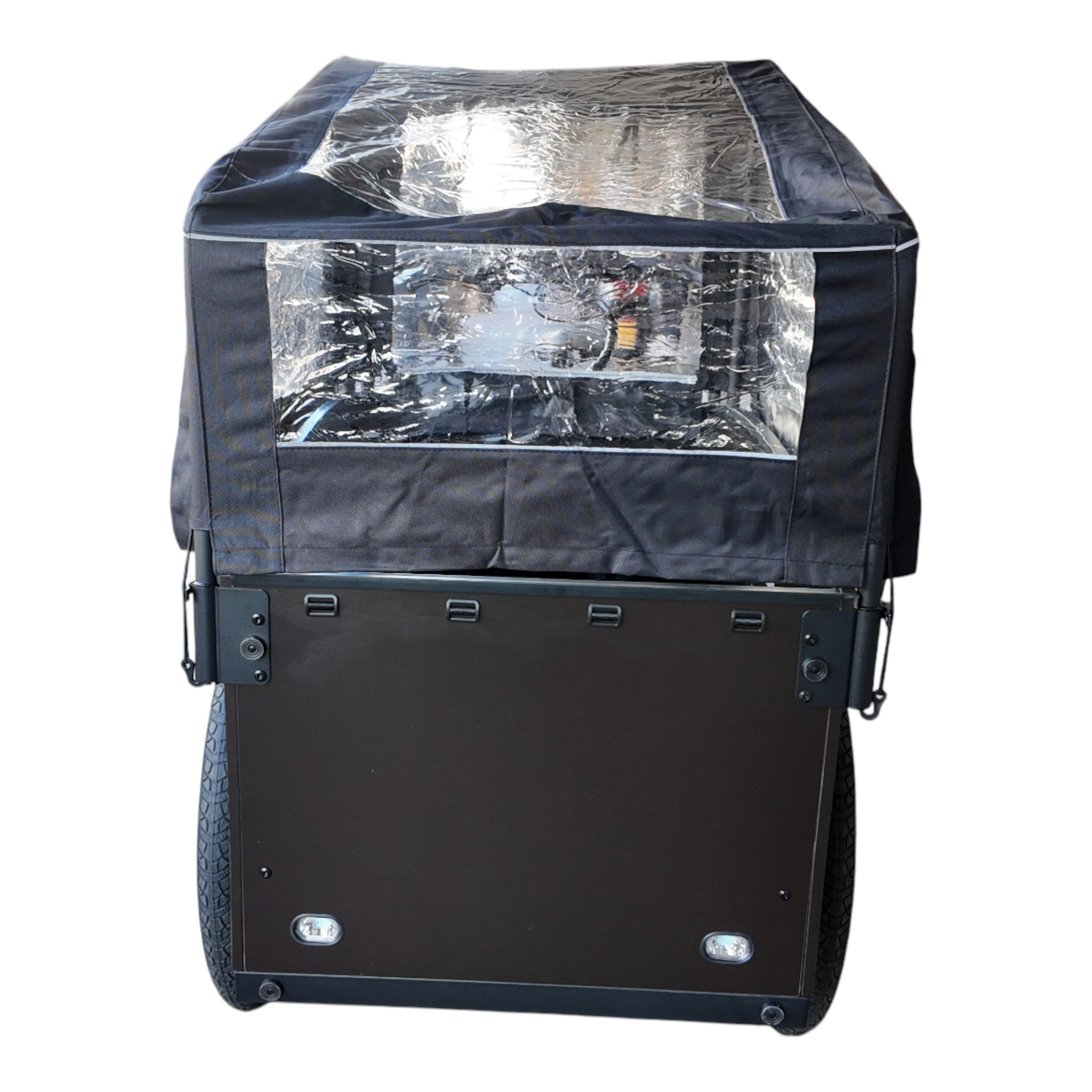 Vogue Caddy Elektrische Bakfiets - Mat Zwart met Grijze Accenten - 468Wh - 48 cm