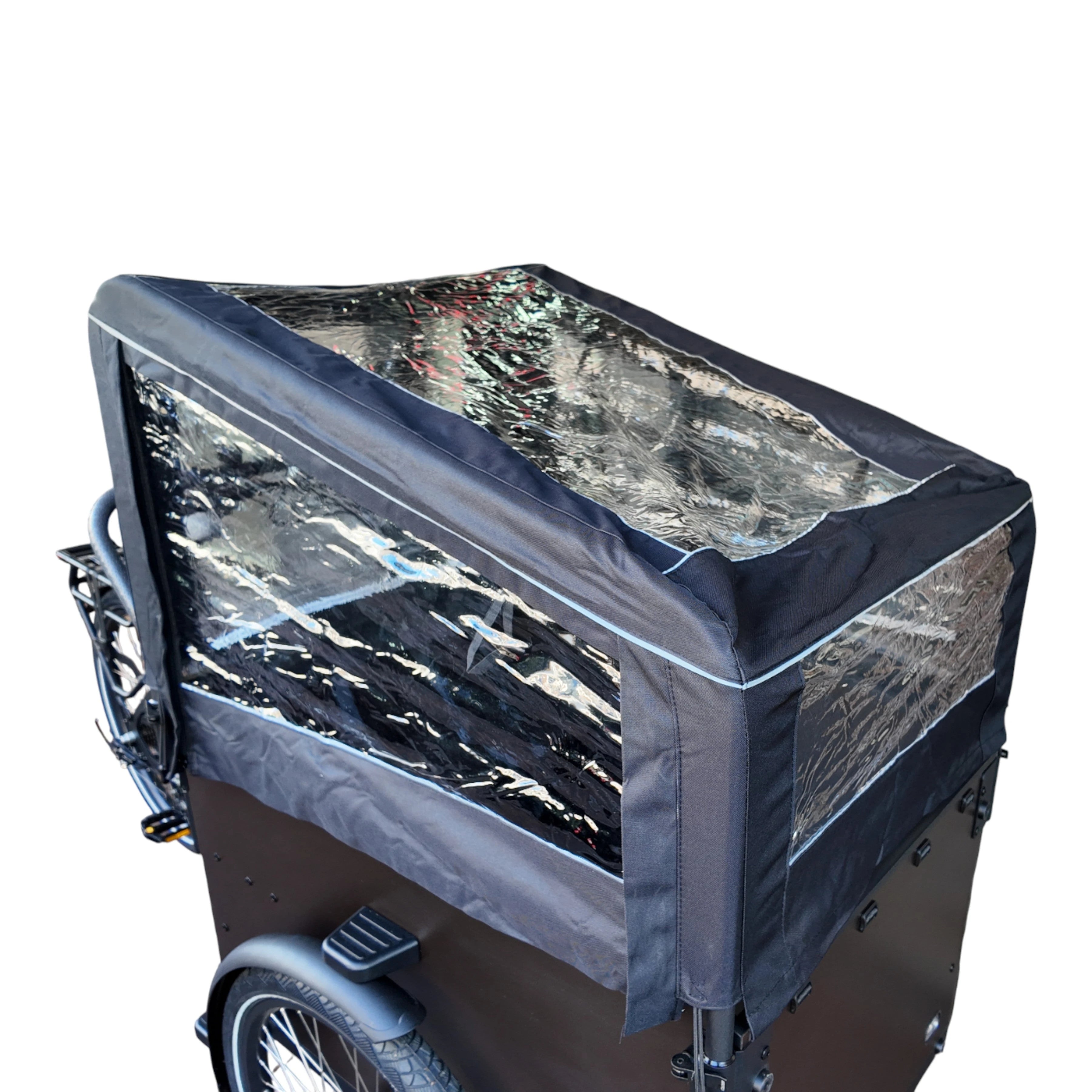 Vogue Caddy Elektrische Bakfiets - Mat Zwart met Grijze Accenten - 468Wh - 48 cm