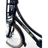 Vogue Elite Elektrische Fiets 3 versnellingen 13Ah 50cm E-bike - Mat zwart met bruine accenten