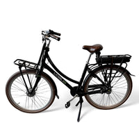 Vogue Elite Elektrische Fiets 3 versnellingen 13Ah 50cm E-bike - Mat zwart met bruine accenten