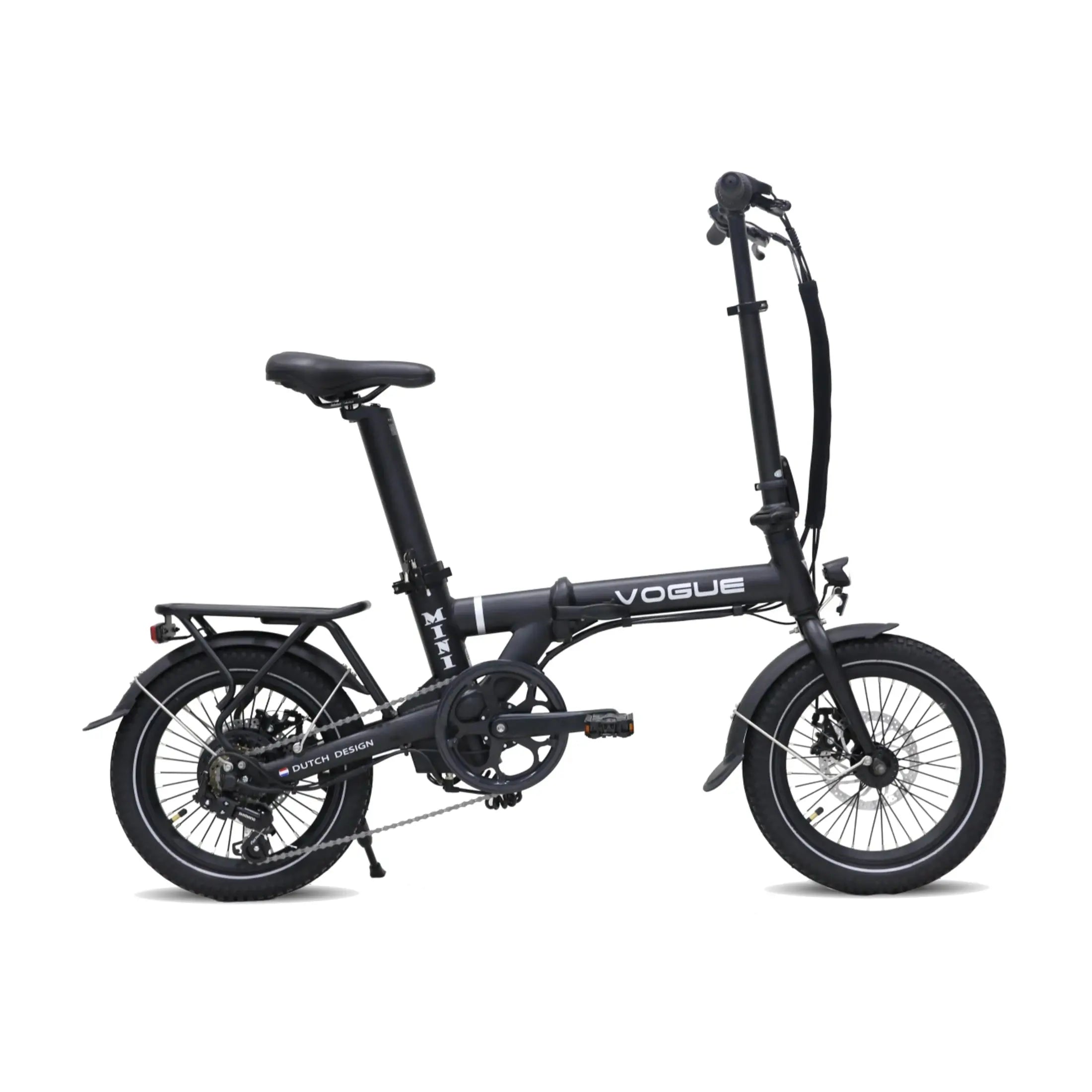 Vogue Mini Elektrische Vouwfiets - Mat Zwart - 281Wh