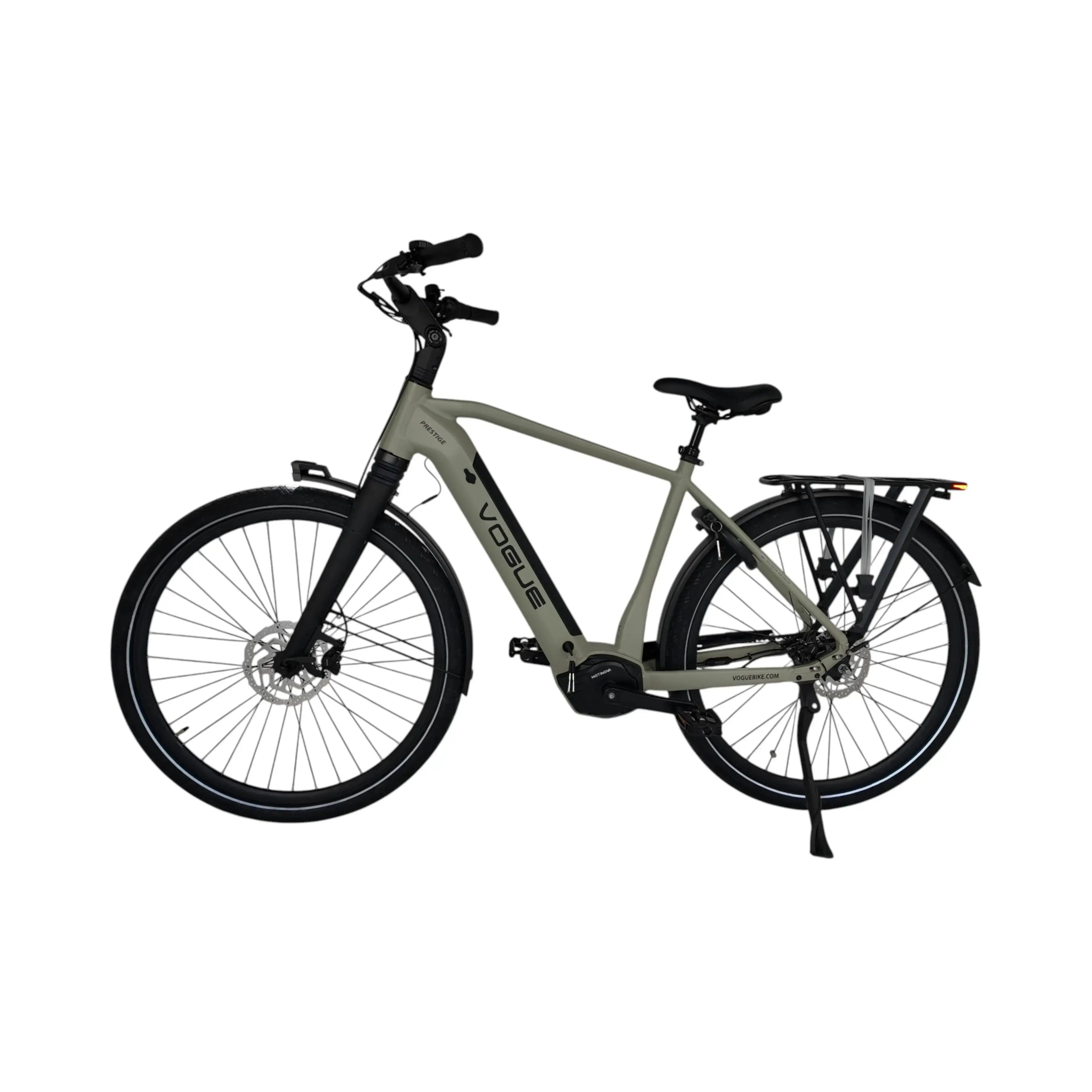 🚲 Vogue Prestige - Cement Grijs – Hoge Instap - Elektrische Fiets