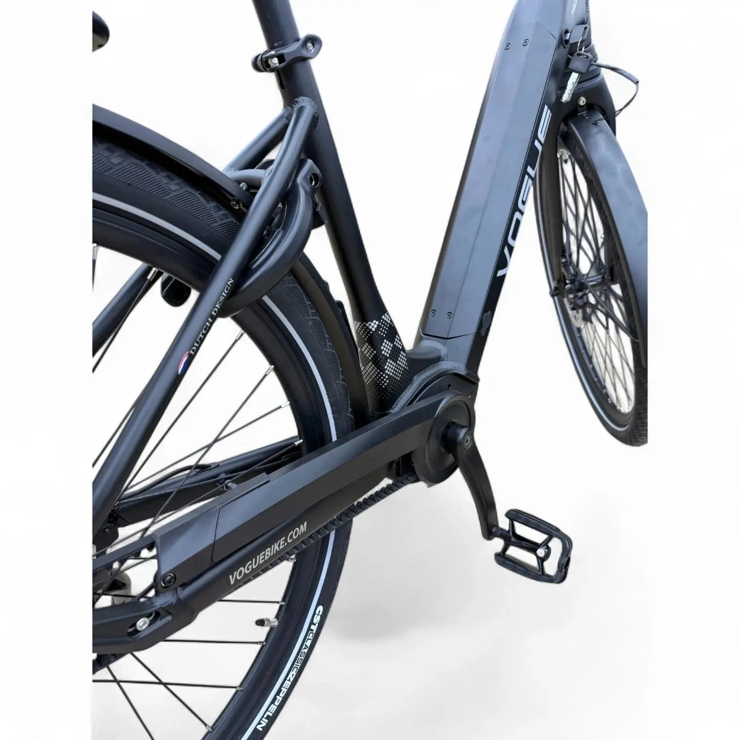 Vogue Prestige Elektrische Fiets - Mat Zwart - 48 cm