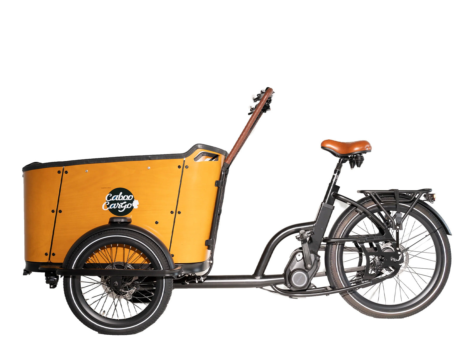 CabooCargoo - Family C - Elektrische Bakfiets - Zwart/Bruin - 250 Wh