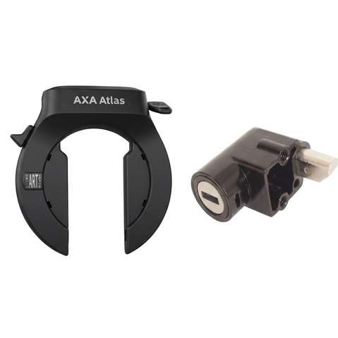 Axa ringslot Atlas zwart + accuslot Bafang
