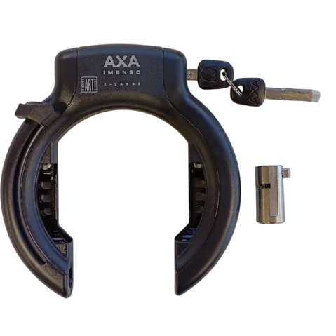 Axa ringslot Imenso large zwart + accuslot Bosch Powertube