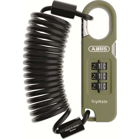 Abus  kabelslot code Combiflex Tripmate 180 olive green