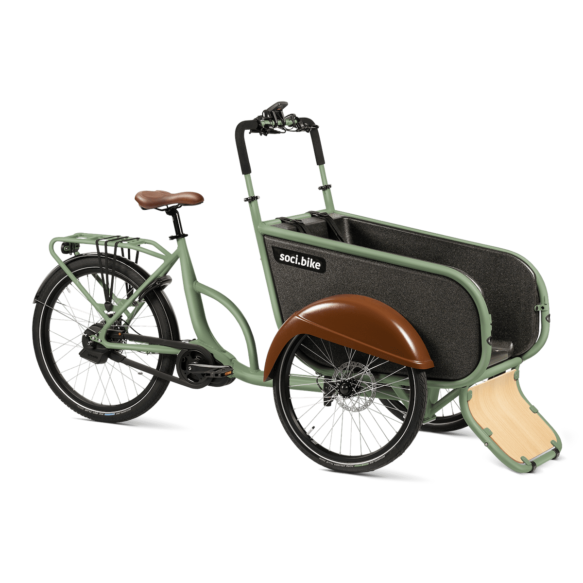 SociBike - Compact - Elektrische bakfiets - Groen