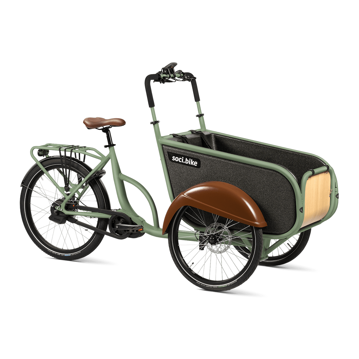 SociBike - Compact - Elektrische bakfiets - Groen