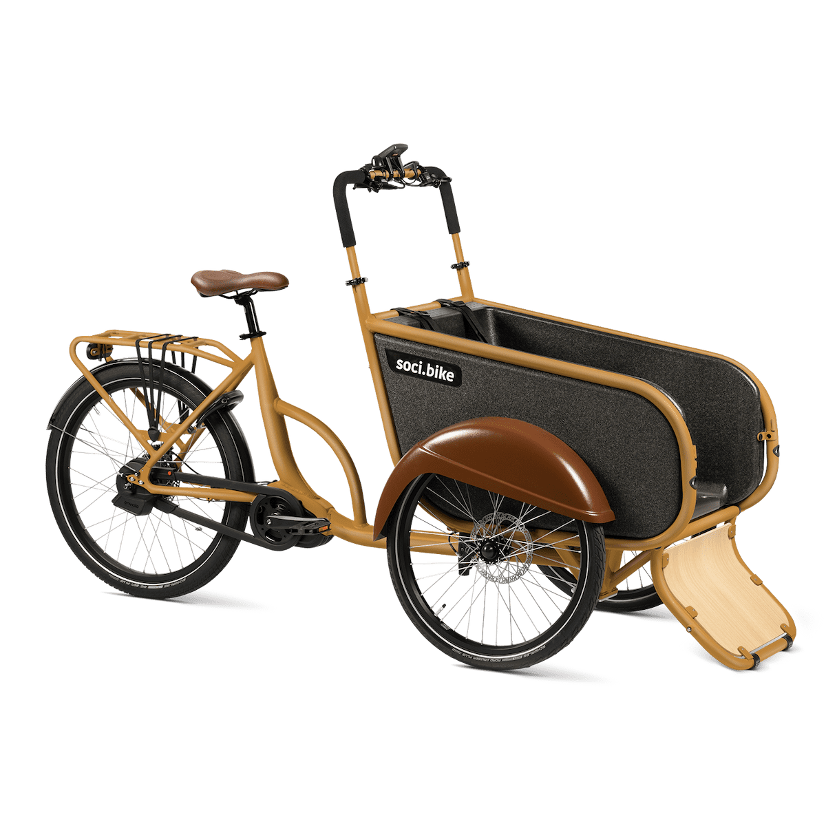 SociBike - Compact - Elektrische bakfiets - Geel