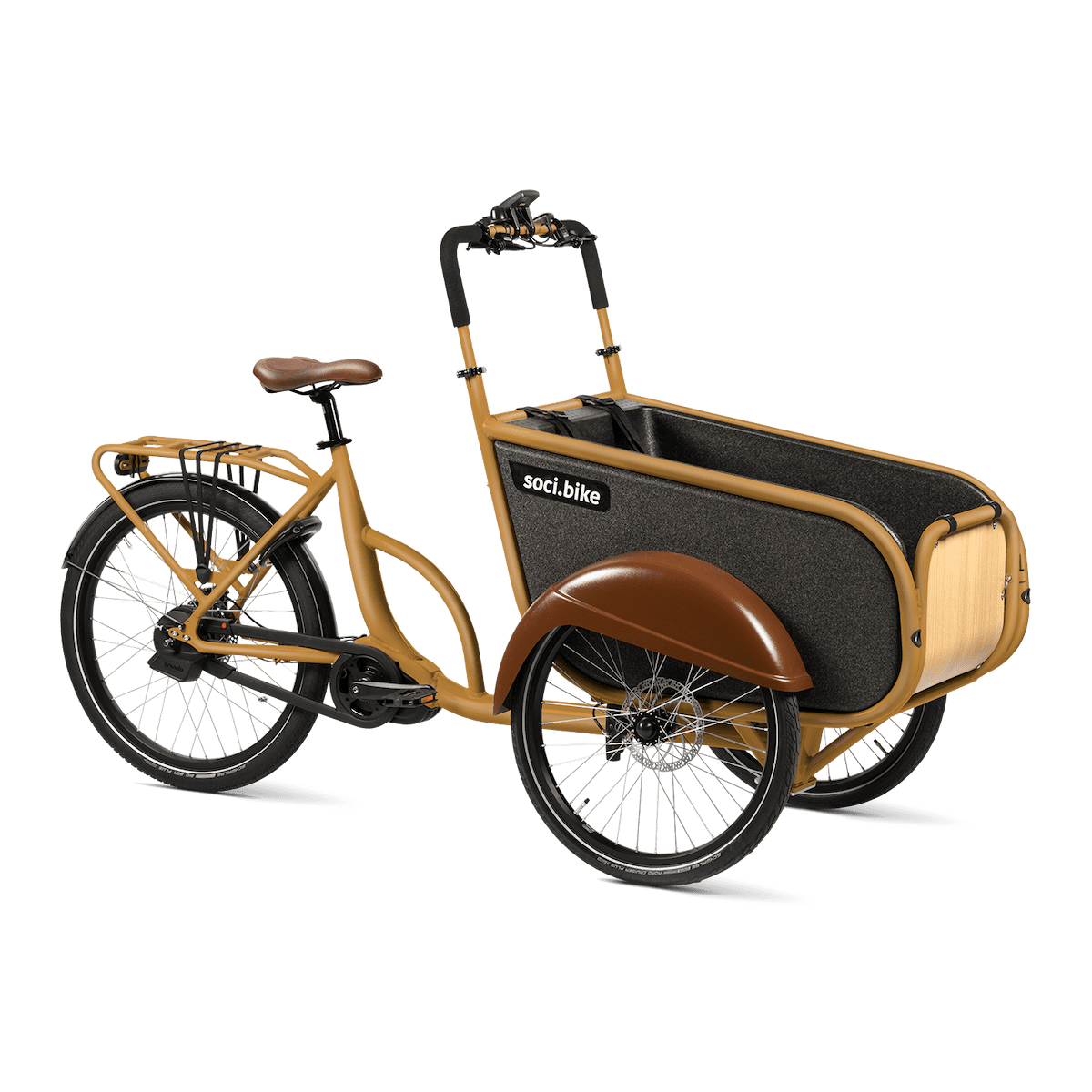 SociBike - Compact - Elektrische bakfiets - Geel