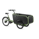 Groene SociBike elektrische bakfiets ronde bak